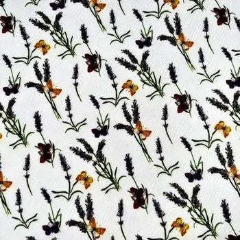 ubrus Ubrus TC22-23 levandule a motýli - čtverec 75 x 75 cm