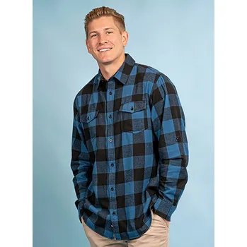Pánská košile Burnside Pánská flanelová košile Burnside Černá a šedá M