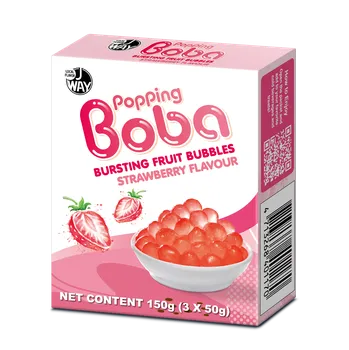 Bubble tea Bubble Tea Kuličky 3 x 50g (P3) Jahoda + 5 x Brčko
