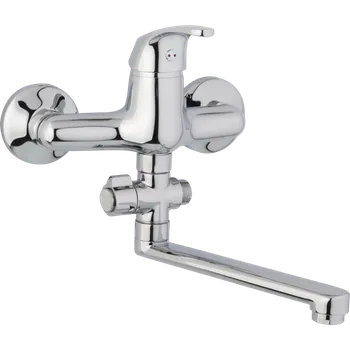 Vodovodní baterie JB Sanitary umyvadlová a sprchová baterie bez příslušenství 150 mm SLIM A10 37 10, otočný přepínač, ramínko 300 mm, chrom