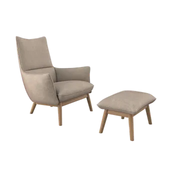 Křeslo Scopello, Čalounění 1056 Soft Lavender, Typ Podnožka