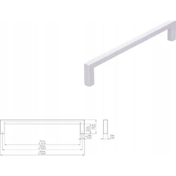 Nábytkové kování Nábytková úchytka SIRO 2108-168PB32C bílá matná lakovaná