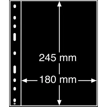 Obal pro sběratelský předmět Leuchtturm OPTIMA 1 S listy - černé (bal. 10 ks)
