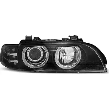Přední světlomet TUNING-TEC Přední světla BMW E39 95-03 Angel Eyes - černé 2