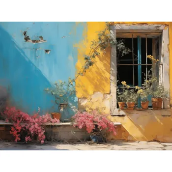 Plakát Plakát Slunečná Ulice bez rámu 80 x 60 cm