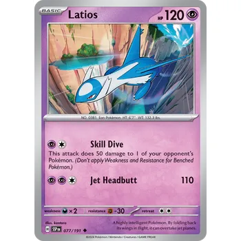 Sběratelská karetní hra Latios 077/191 - Surging Sparks Typ karty: Non-Holo