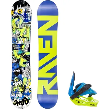 Snowboard Dětský snowboard komplet Raven Bang junior mini + vázání Raven s160 Velikost: 115 cm, Velikost vázání: XS