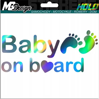 Samolepicí dekorace na vozidlo NÁLEPKA na auto DÍTĚ V AUTĚ 18x8 cm