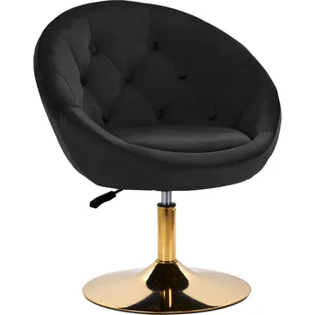 4Rico otočná židle QS-BL12G sametově černá