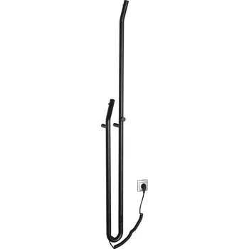 Radiátor Sapho elektrický sušák ručníků s časovačem, 122x1700mm, 45 W, DUOPASSO ER330 černá mat