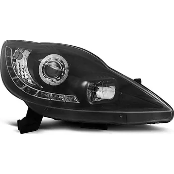 Přední světlomet TUNING-TEC Přední světla Peugeot 107 05- - černé + Angel Eyes
