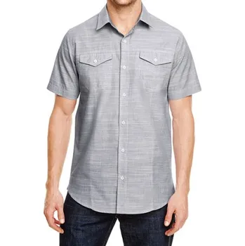 Pánská košile Burnside Pánská košile s krátkým rukávem BU9247 Black -White Heather S