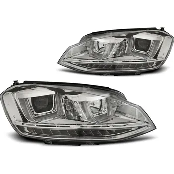 Přední světlomet TUNING-TEC Přední světla VW Golf VII 11.12- - chrom U-TYPE DRL