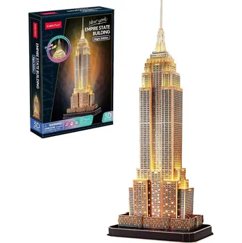 3D puzzle CubicFun 3D puzzle s LED Noční edice: Empire State Building 37 dílků