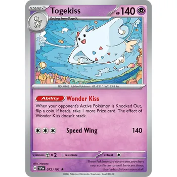 Karetní hra Togekiss 072/191 - Surging Sparks Typ karty: Holo