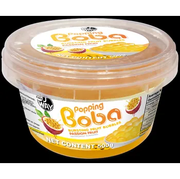Bubble tea BUBBLE TEA KULIČKY MARACUJA 50Og (SET FOR JOY) + 10 X BRČKO Maracuja