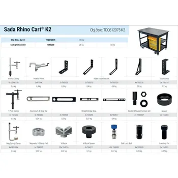 Dílenský stůl Sada 122ks příslušenství pro svařovací stůl Rhino Cart
