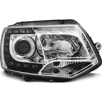 Přední světlomet TUNING-TEC Přední světla VW T5 10+ s homologovaným denním svícením - chrom TRU DRL