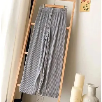 Dámské kalhoty Hedvábné kalhoty pruhované Velikost: ONE SIZE, Barva (Varianta): Barva 01-gray