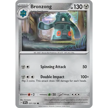 Karetní hra Bronzong 127/191 - Surging Sparks Typ karty: Non-Holo