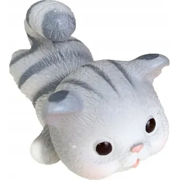 Figurka Kočka šedá hrající si