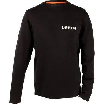 Rybářské oblečení Tričko Leech UV Long Sleeve Black Velikost XL