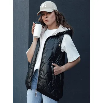 Dámská vesta Dámská prošívaná vesta s kapucí COLINE TY4461 Barva: Černá, Velikost: S