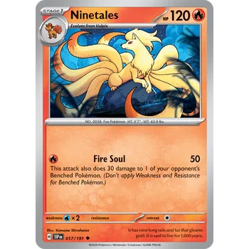 Sběratelská karetní hra Ninetales 017/191 - Surging Sparks Typ karty: Non-Holo
