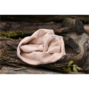 Šála Nelly lněná šála tunel světle růžová 45x75cm