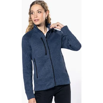 Dámská mikina Kariban - Dámská melanžová pletená fleecová bunda K9107