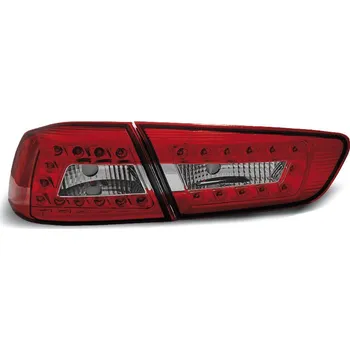 Zadní světlomet TUNING-TEC Zadní světla Mitsubishi Lancer 8 sedan 08-11 - krystal/červené LED