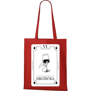 DOBRÝ TRIKO Bavlněná taška s potiskem Družička tarot Barva: Červená