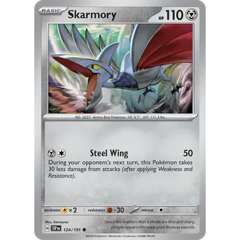 Karetní hra Skarmory 124/191 - Surging Sparks Typ karty: Non-Holo