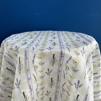 ubrus Ubrus TC22-24 levandule a ptáčci - čtverec 140 x 140 cm