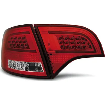 Zadní světlomet TUNING-TEC Zadní světla Audi A4 05-08 combi - krystal/červené LED BAR