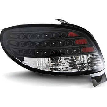 Zadní světlomet TUNING-TEC Zadní světla Peugeot 206 98-07 - krystal/černé LED