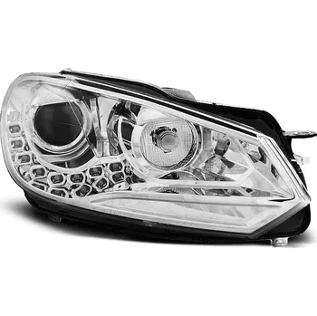 Přední světlomet TUNING-TEC Přední světla VW Golf VI 08-12 s denním svícením, H7 + RL - chrom 2