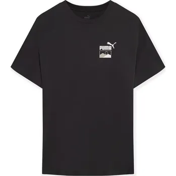 Pánské tričko pánské tričko PUMA - BLACK BACK - L (Puma 2 Col Logo Tee)