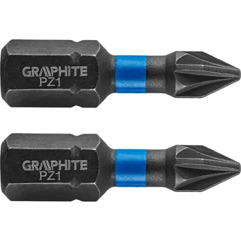 Příslušenství k nářadí Graphite Rázové bity PZ1 25mm 2ks