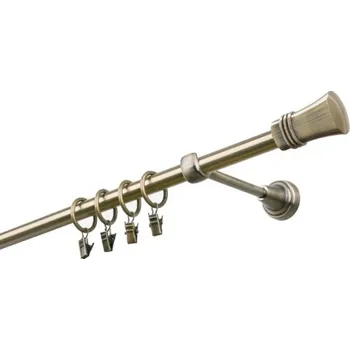 Garnýž kovová 420 cm jednořadá 16 Capri mosaz