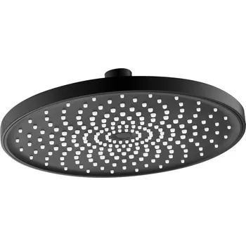 Sprchová hlavice Sapho hlavová sprcha, průměr 220mm, ABS/černá mat