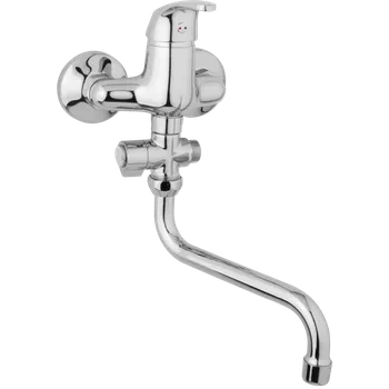 Vodovodní baterie JB Sanitary nástěnná umyvadlová a sprchová baterie SLIM A10 32 30 rozteč 100 mm, otočný přepínač, bez příslušenství, trubkové ramínko 200 mm