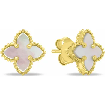 Náušnice Brilio Silver Půvabné květinové náušnice z pozlaceného stříbra EA1156Y + 2 měsíce na vrácení zboží