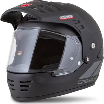 Helma na motorku Přilba FormX FlatOut, CASSIDA (černá matná/tmavě šedá/černý matný kšilt) 2026 (Velikost: XS (53 až 54 cm))