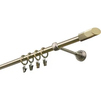 Garnýž kovová 120 cm jednořadá 16 Piza II mosaz