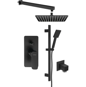 Sprchový set Sapho podomítkový sprchový set s pákovou baterií, 2 výstupy SPY PY42/15-02 černá mat