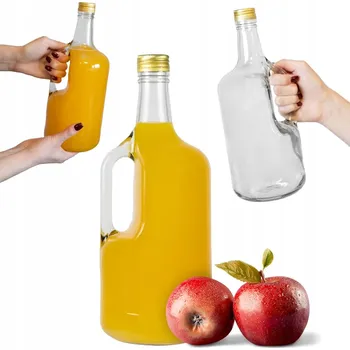 Láhev Skleněná láhev na vodku GALON UCHO 1,75L DÁMA na víno WHISKY SILNÉ SKLO