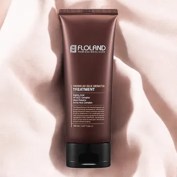 Vlasová regenerace FLOLAND - Premium Silk Keratin Treatment - Keratinová revitalizační maska/balzám - 120 ml