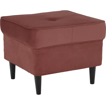 Taburet Taburet RUFINO 3 NEW látka starorůžová, nohy ořech