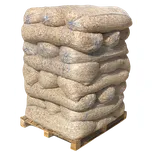 Tříděná mulčovací štěpka - pytel 75 l - paleta